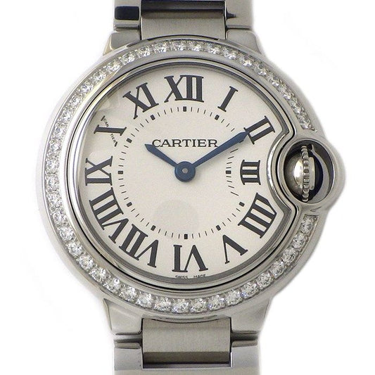 Cartier Ballon Bleu W4BB0015 Diamond Bezel Silver Dial Ladies Watch