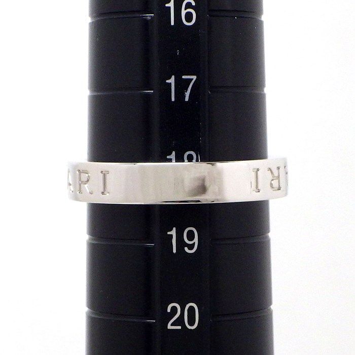 BVLGARI B-zero1 Essential Band Ring with Diamond - K18WG 18号