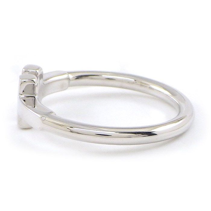 Tiffany & Co. T Wire Ring in K18 White Gold - Size 7