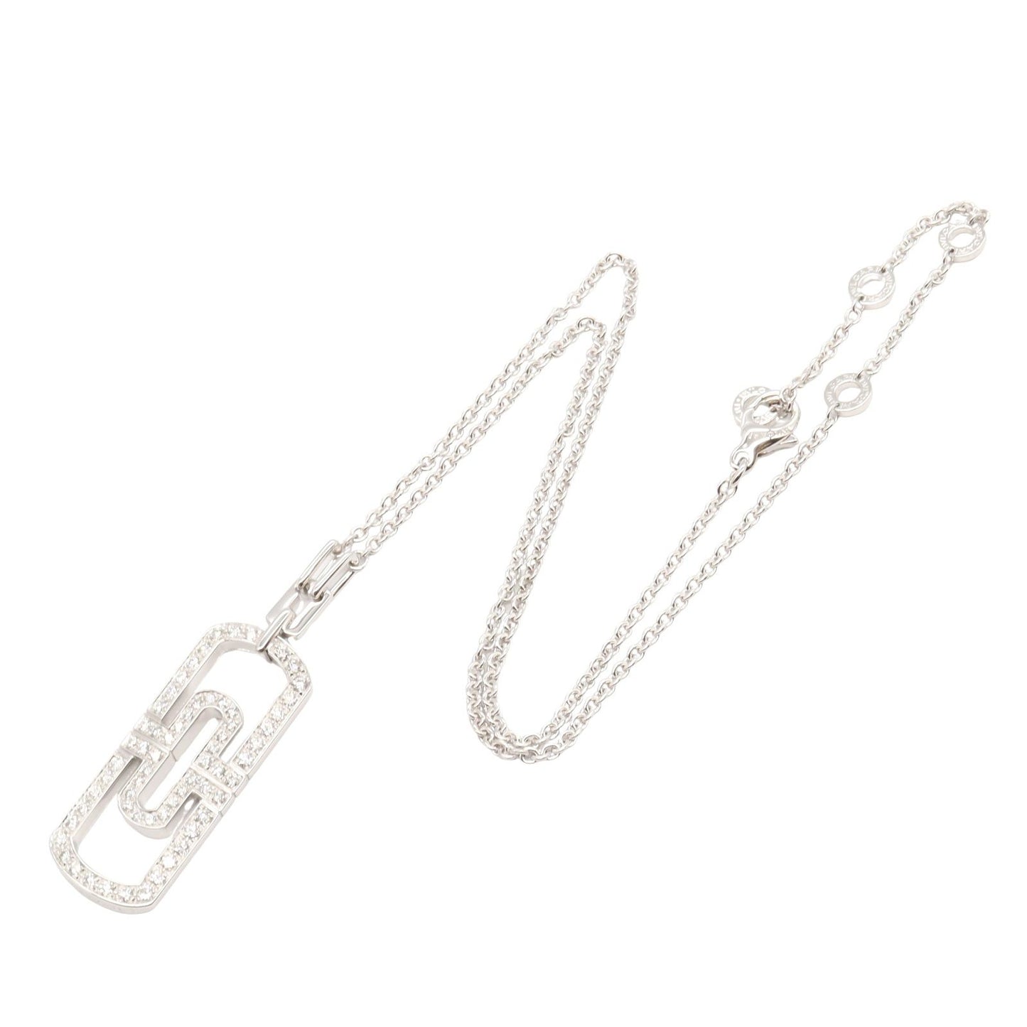 BVLGARI Parentesi Diamond Necklace in 18K White Gold