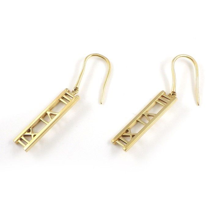 Tiffany & Co. Atlas Bar Hook Earrings in 18K Yellow Gold