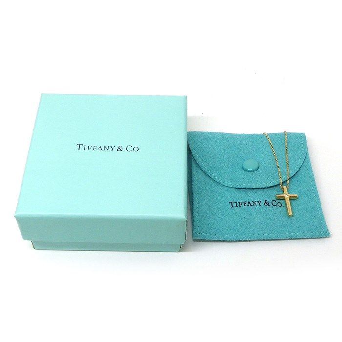 Tiffany & Co. Cross Necklace with Diamond in 18K Yellow Gold