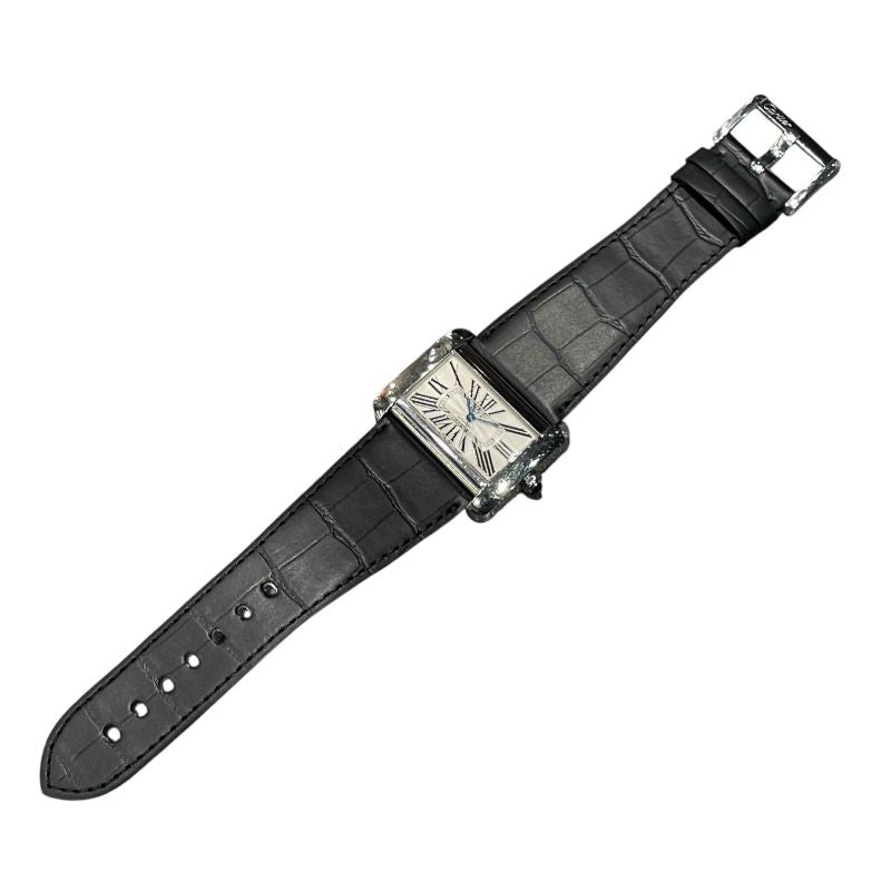 Cartier Tank Divan LM W6300755 Ivory Stainless Steel Women's Watch