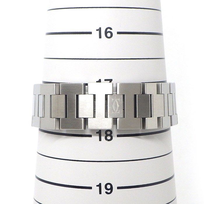 Cartier Pasha C W31076M7 Automatic Watch - Black Dial, Stainless Steel