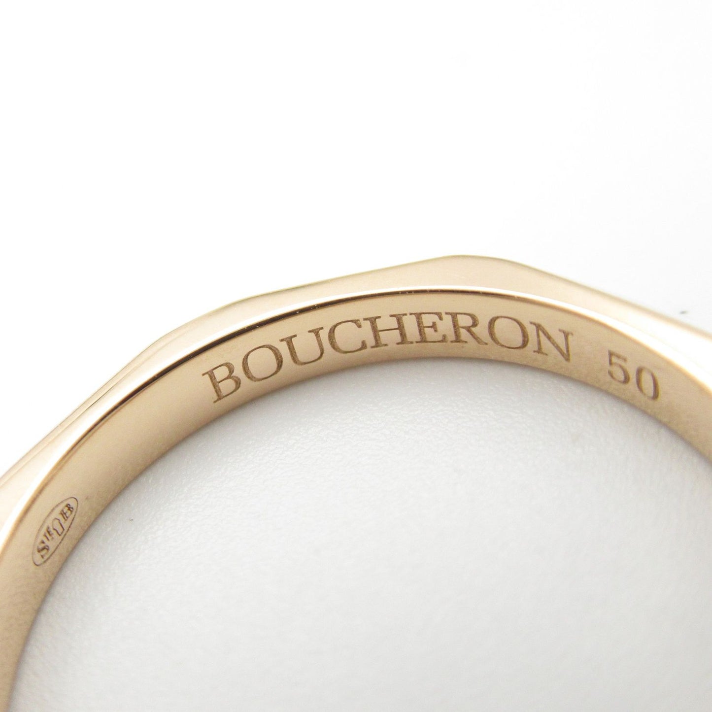 Boucheron Faceted Diamond Ring in 18K Pink Gold - Exquisite Elegance