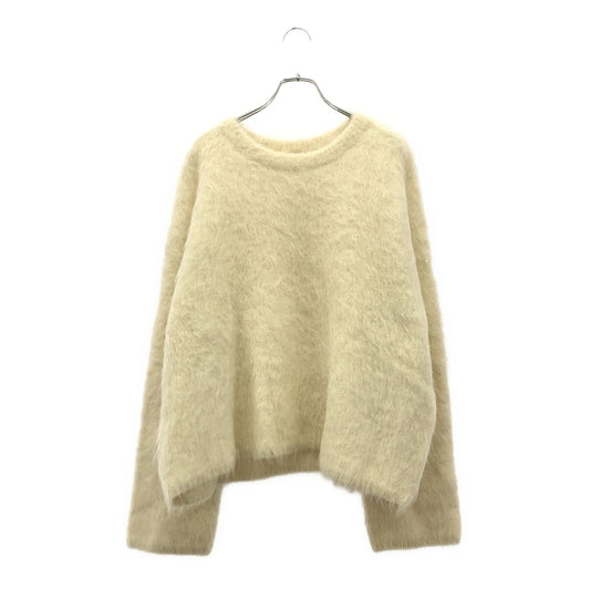 TOTEME Boxy Alpaca Knit Sweater in White - Exclusive Luxury Fashion