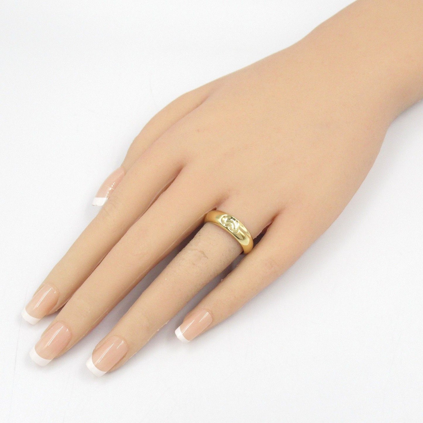 TIFFANY & CO Heart Curved Ring in 18K Yellow Gold - Size 15