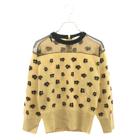 RED VALENTINO Brown & Black Wool Knit Sweater - Size L