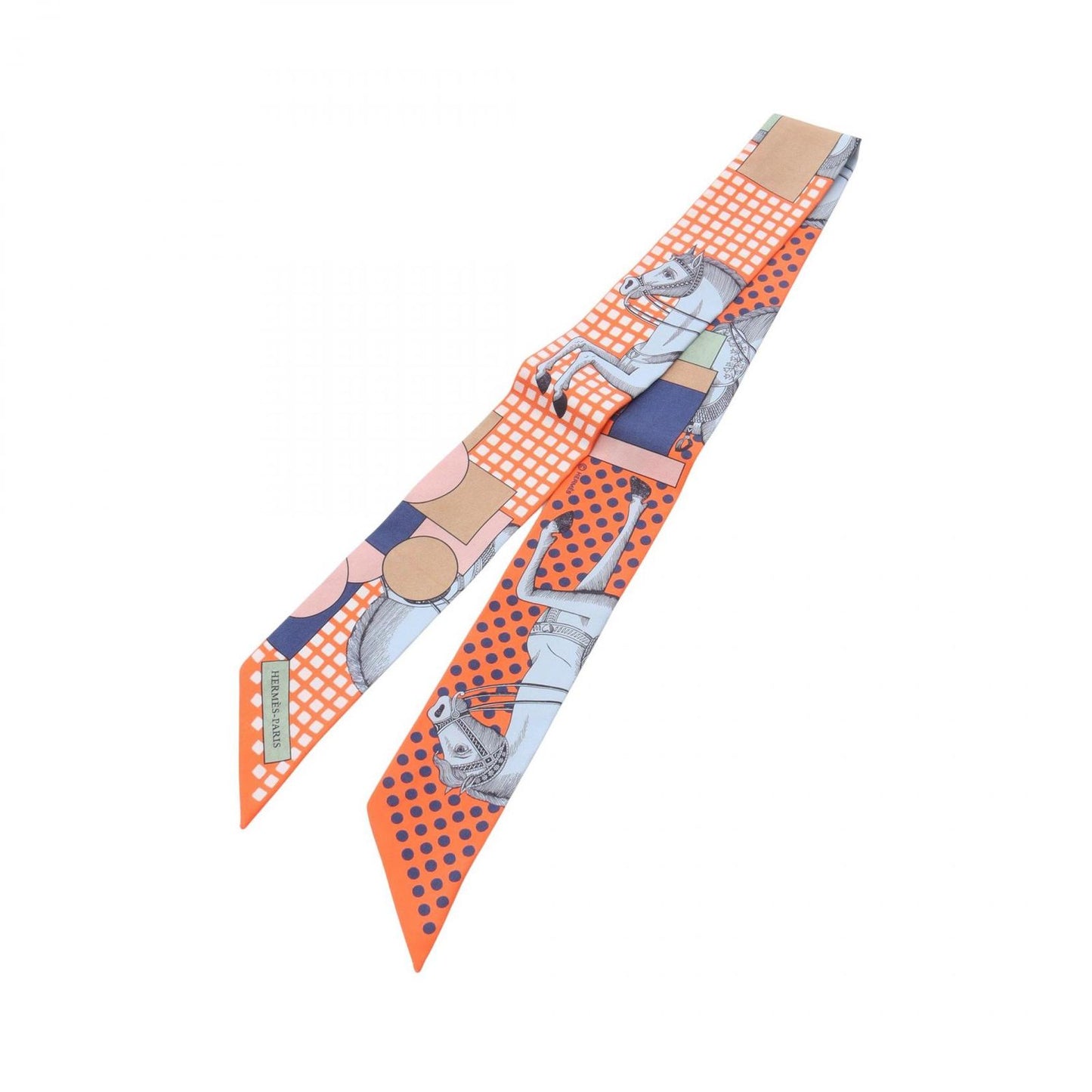 HERMES Cavalier en Formes Twilly Scarf - Exquisite Silk Accessory