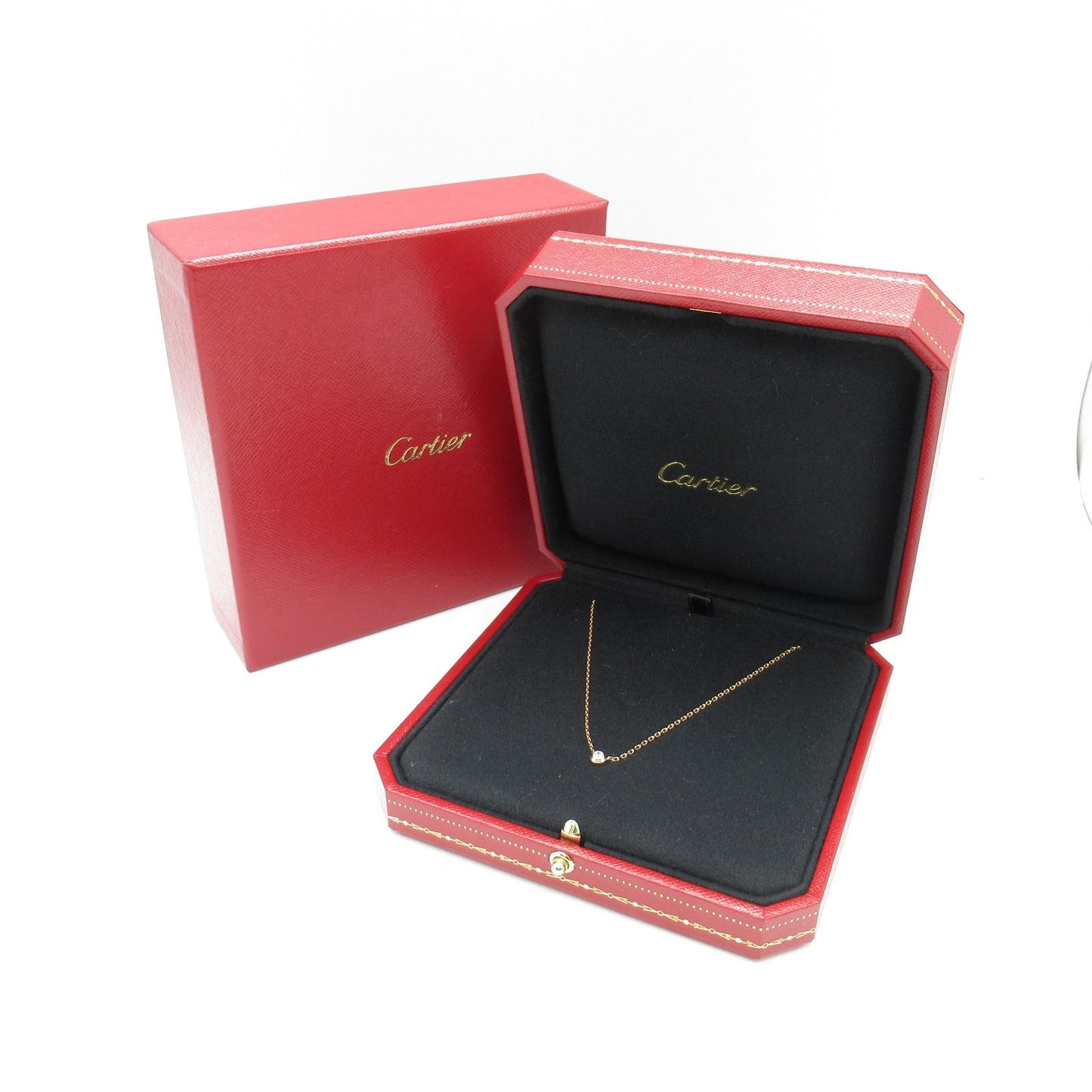 CARTIER Amour Necklace in K18 Pink Gold with Diamonds