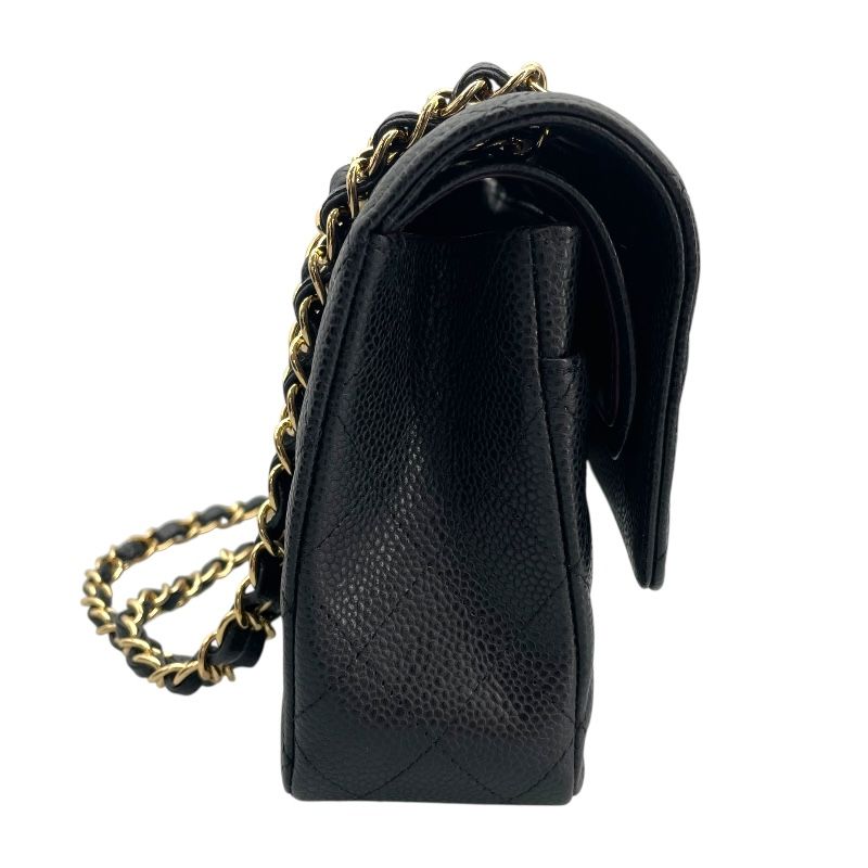 CHANEL Matelassé 25 Black Caviar Leather Shoulder Bag