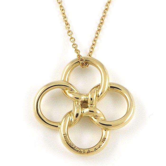 Tiffany & Co. Quadrofoglio Clover Motif Necklace in K18 Yellow Gold