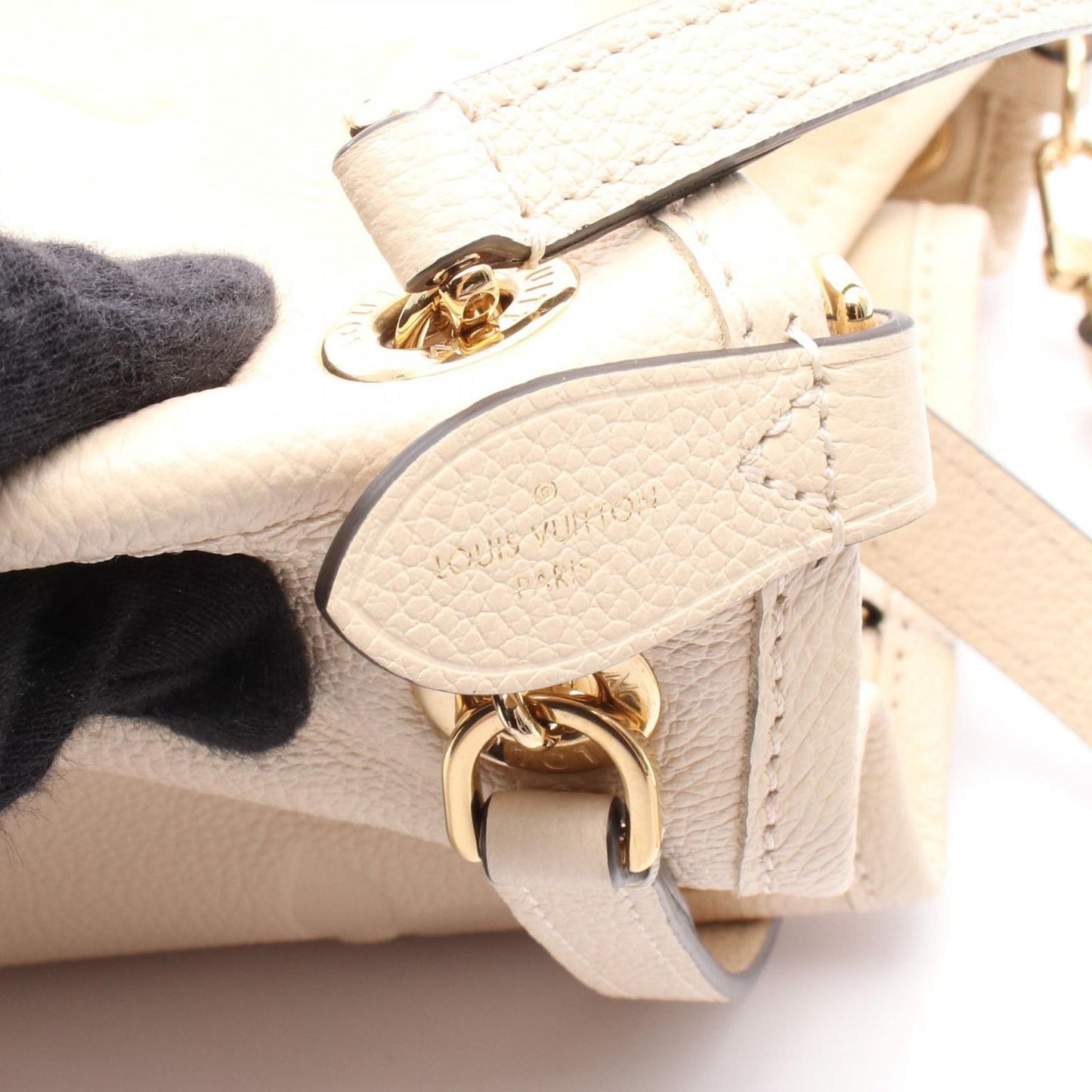 Louis Vuitton LV Bundle Handbag in Cream Monogram Leather