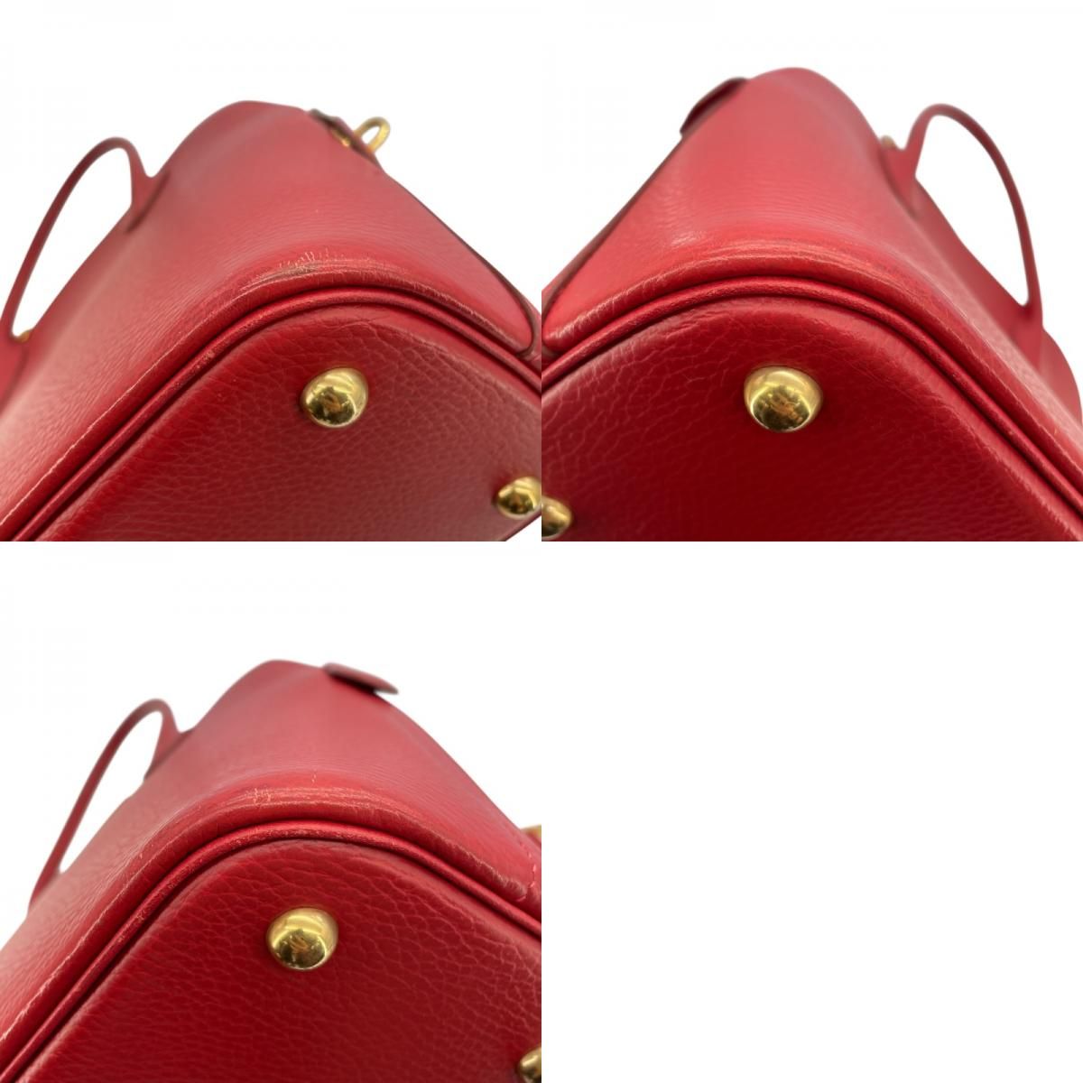 HERMES Bolide 31 in Rouge Vif with Gold Hardware - Timeless Elegance