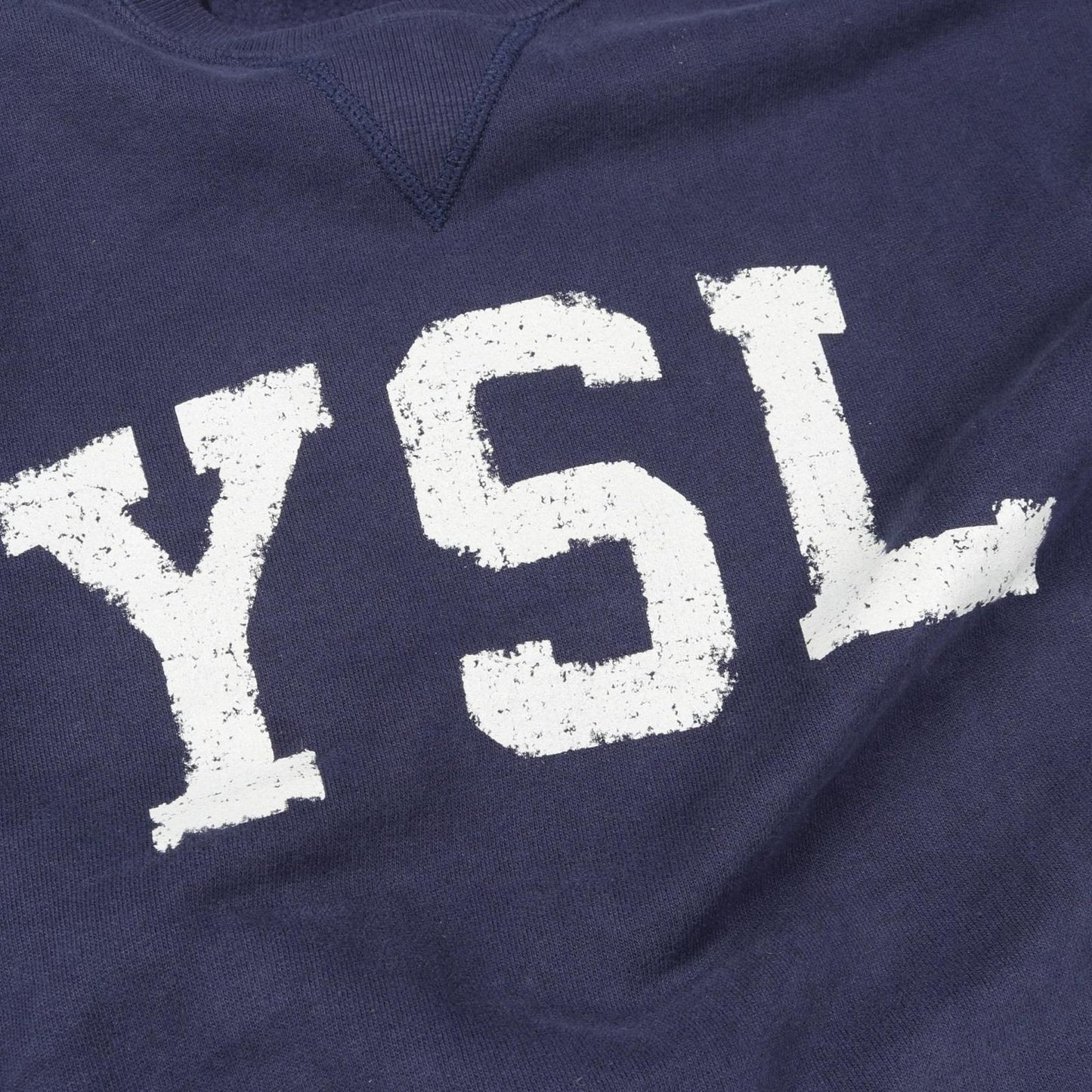 SAINT LAURENT PARIS Navy Cotton Sweatshirt - Exclusive Luxury