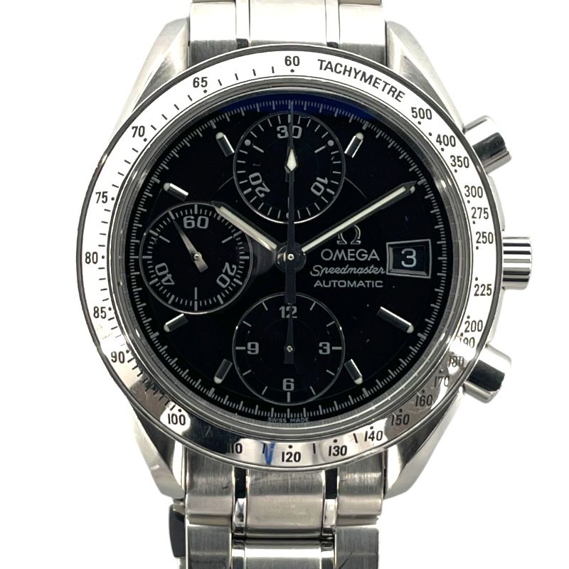 OMEGA Speedmaster Date 351350 Black SS Automatic Men's Watch
