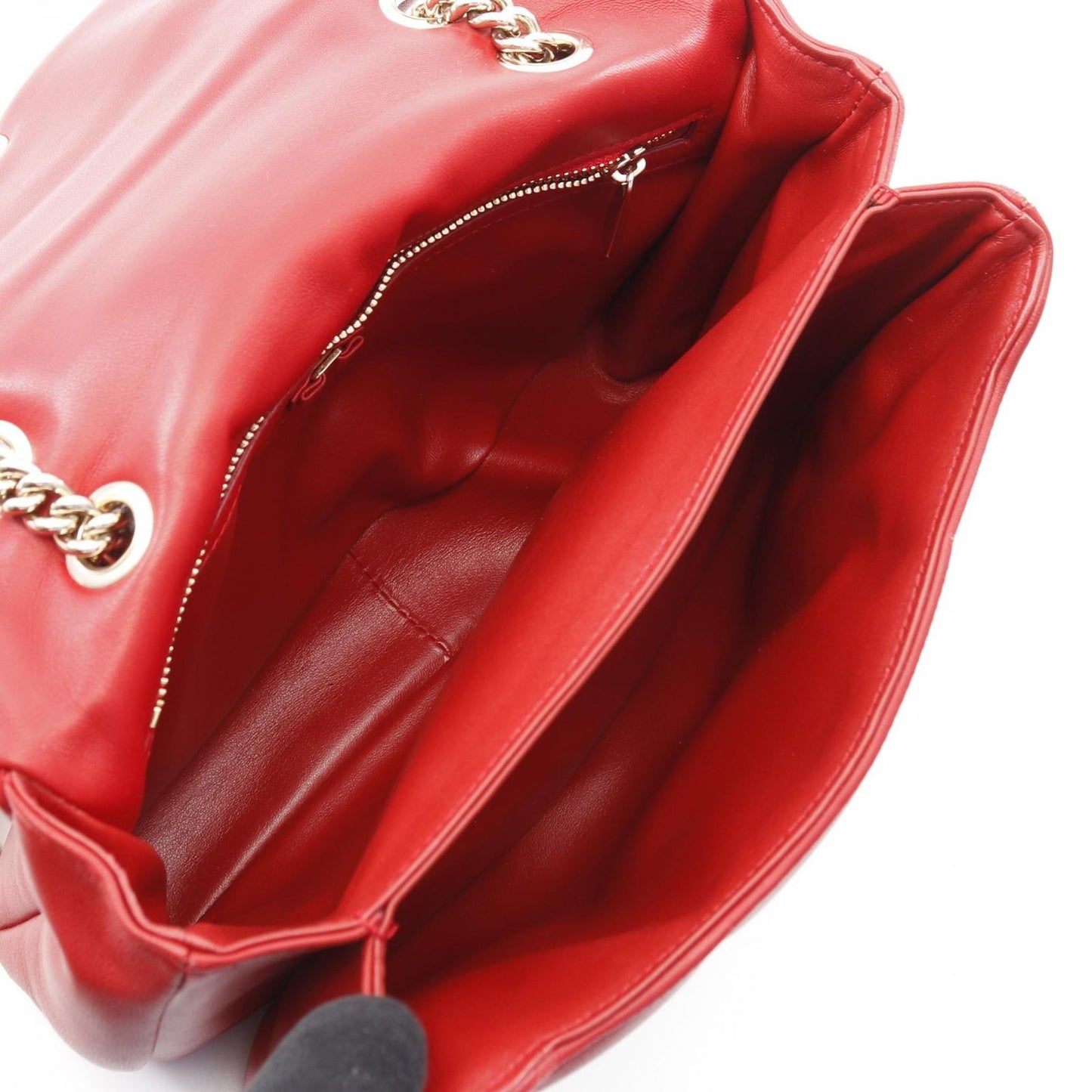 Salvatore Ferragamo Vara Ribbon Shoulder Bag in Red Leather