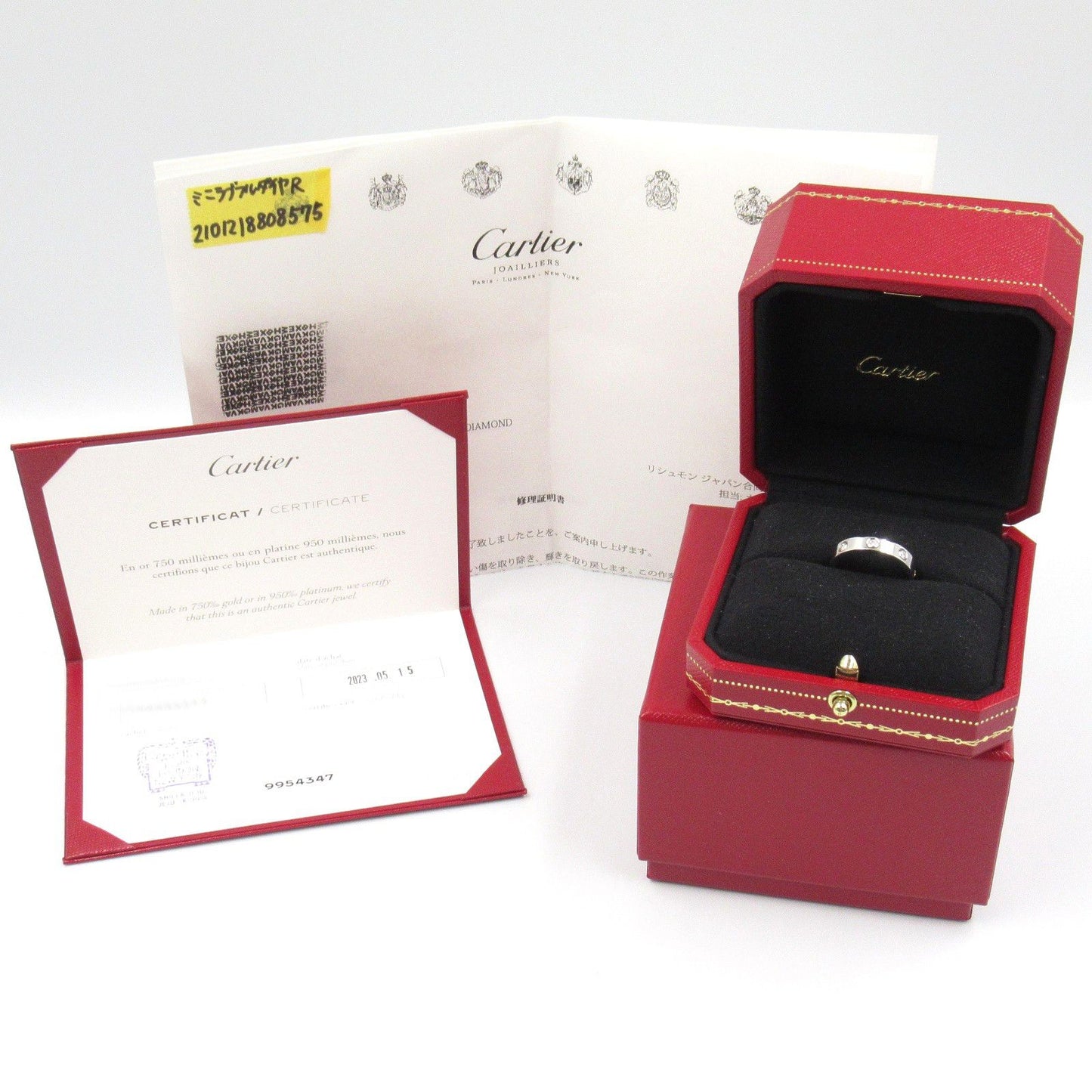 Cartier Mini Love Ring 6PD in 18K White Gold with Diamonds
