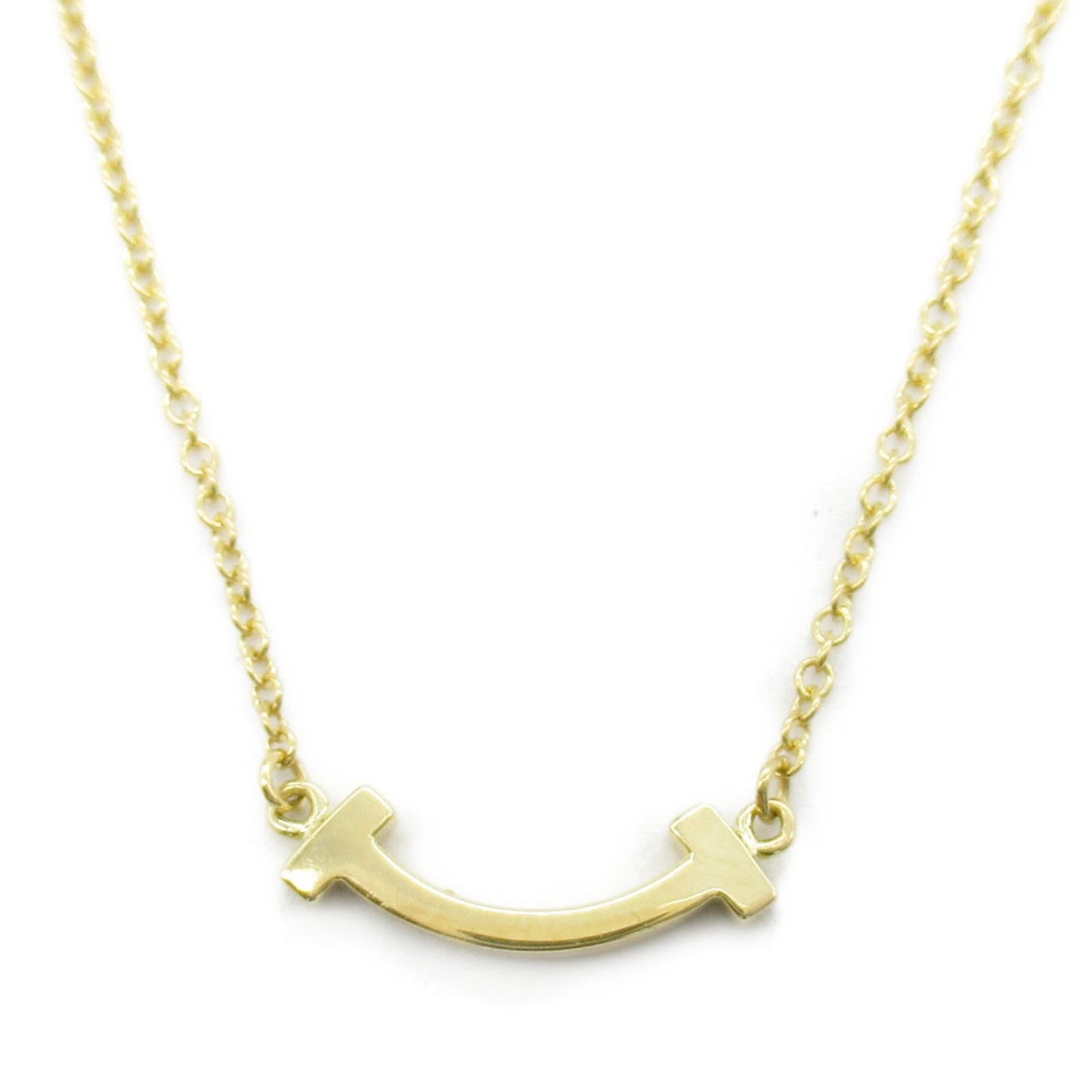 TIFFANY & CO T Smile Mini Necklace in 18K Yellow Gold
