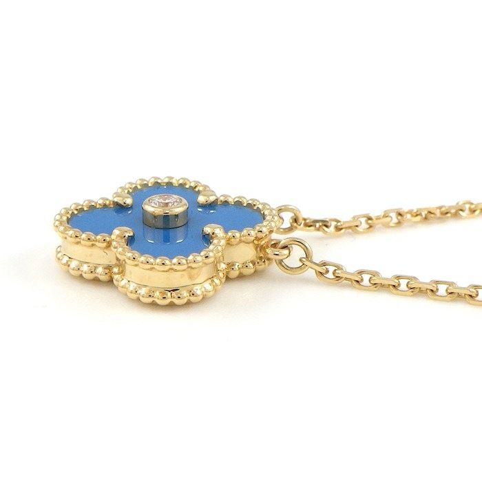 Van Cleef & Arpels Vintage Alhambra Necklace with Diamond