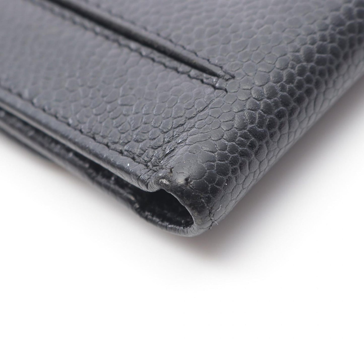 CHANEL Coco Mark Black Leather Tri-Fold Wallet - Exquisite Craftsmanship