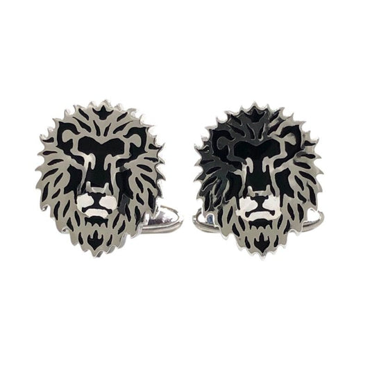 Carrera y Carrera Lion Cufflinks in 750WG Silver - Exquisite Craftsmanship