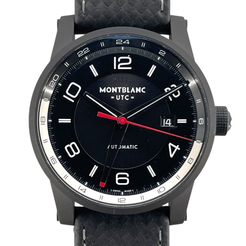 Montblanc Timewalker 113876 Black SS/Leather Automatic Men's Watch