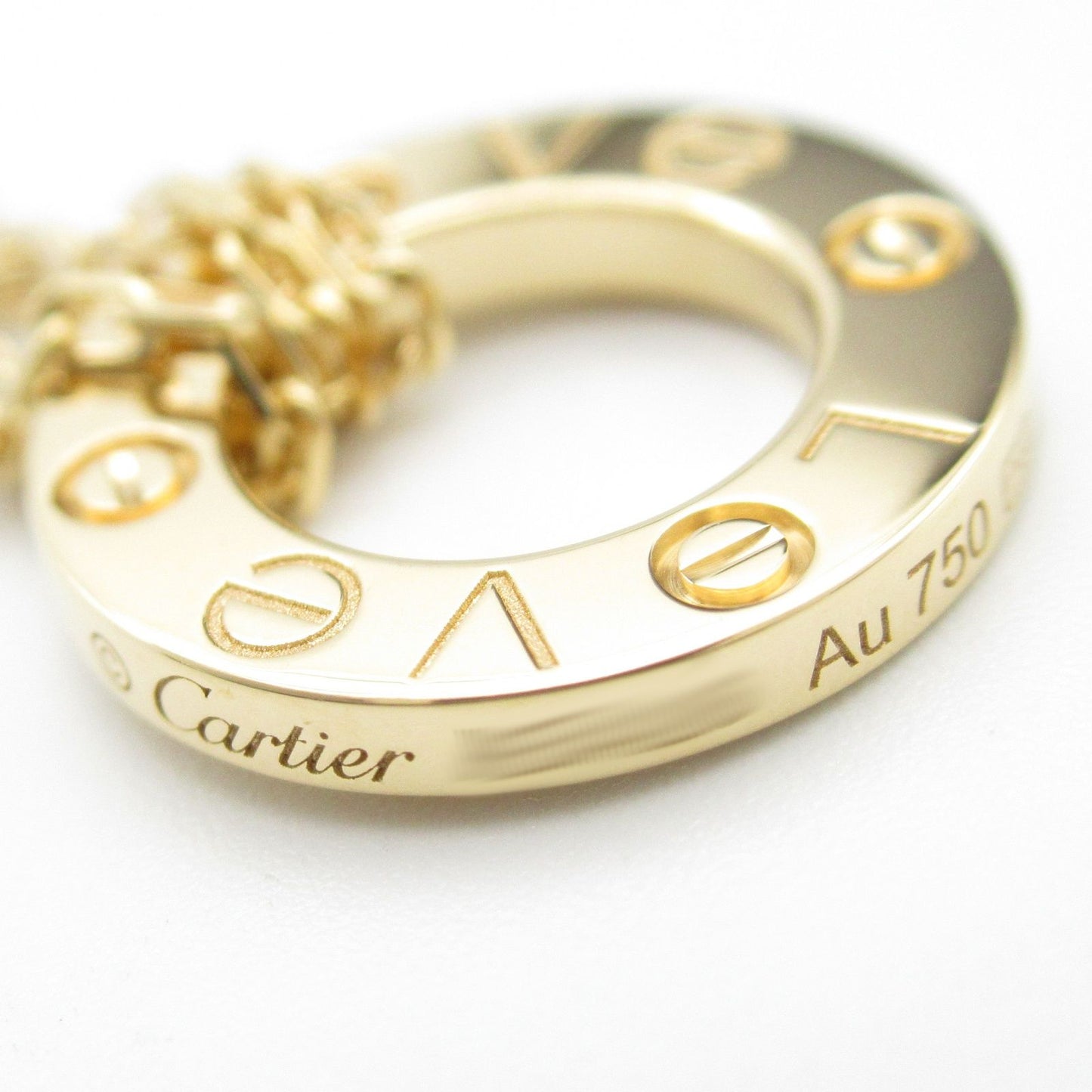 CARTIER Love Circle Necklace in 18K Yellow Gold with Diamonds