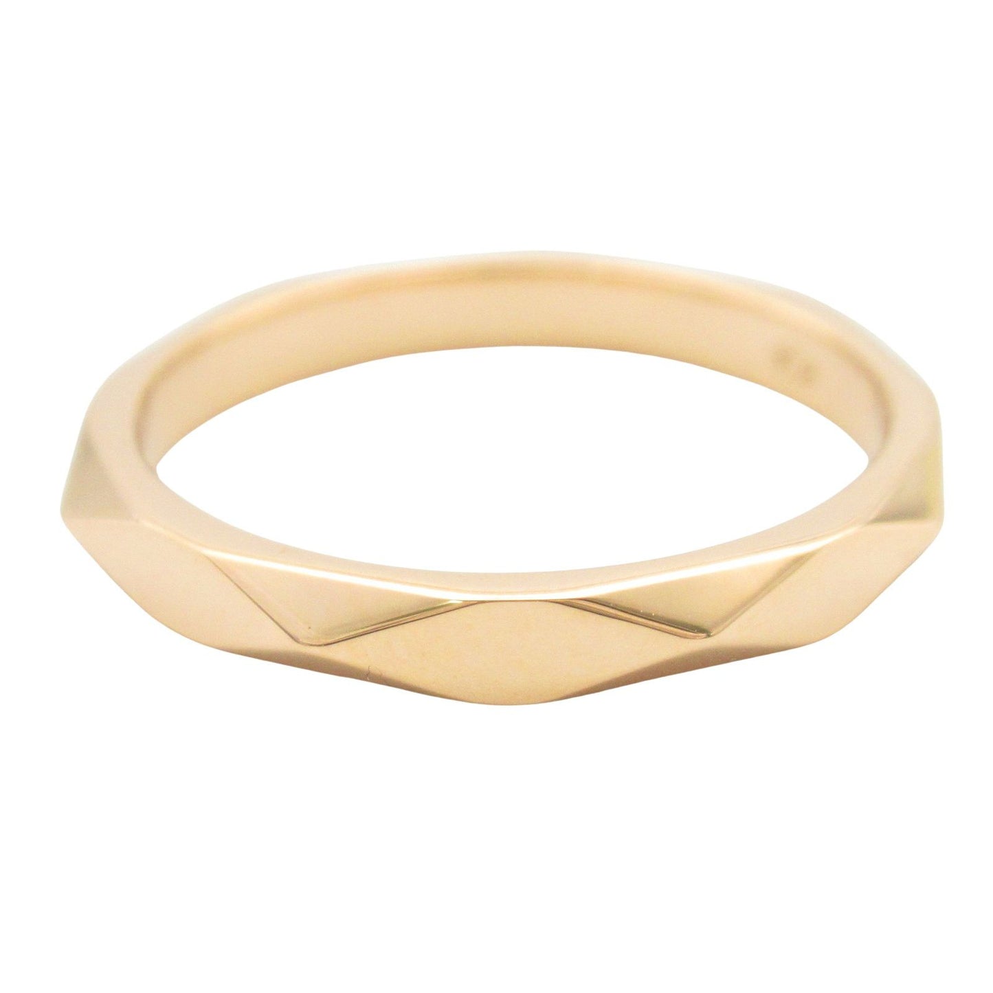 Boucheron Faceted Diamond Ring in 18K Pink Gold - Exquisite Elegance