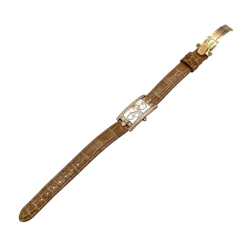 HARRY WINSTON Avenue C Mini Quartz Watch in K18PG - Exquisite Silver Elegance