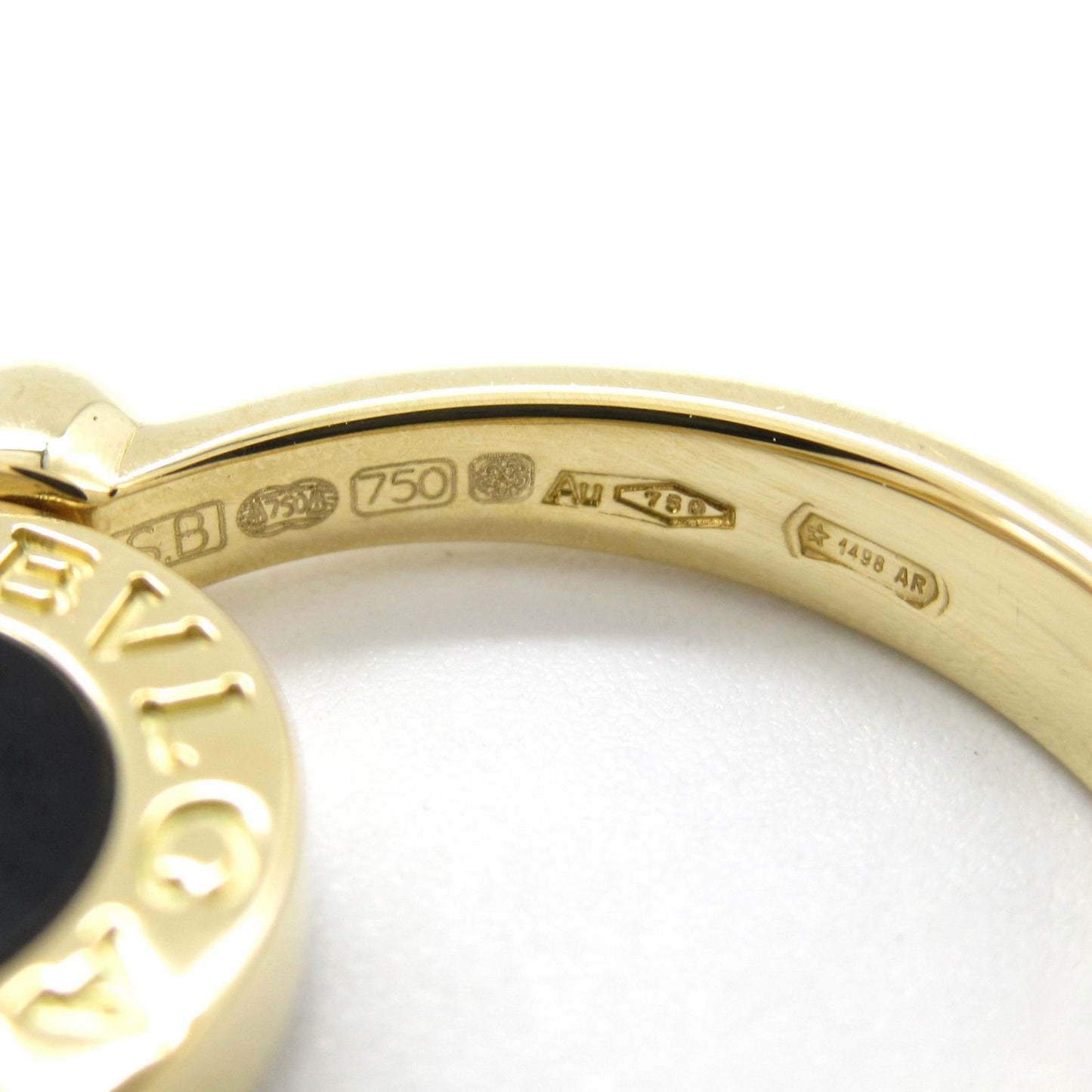 BVLGARI B.zero1 Mother of Pearl Ring in 18K Yellow Gold