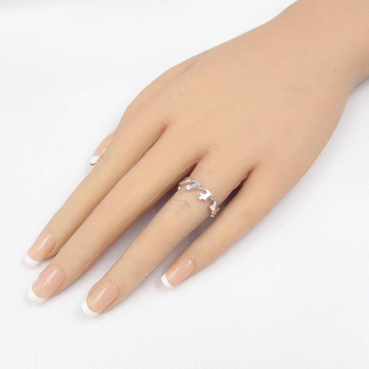 Cartier Signature 3PD Ring in 18K White Gold with Diamonds