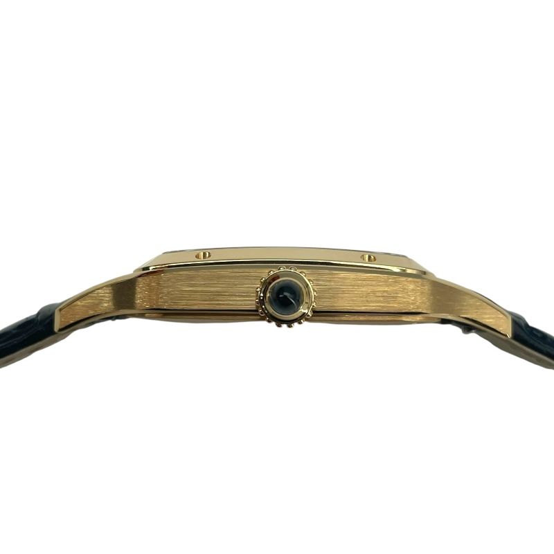 Cartier Santos-Dumont WGSA0115 Navy K18YG Leather Quartz Watch