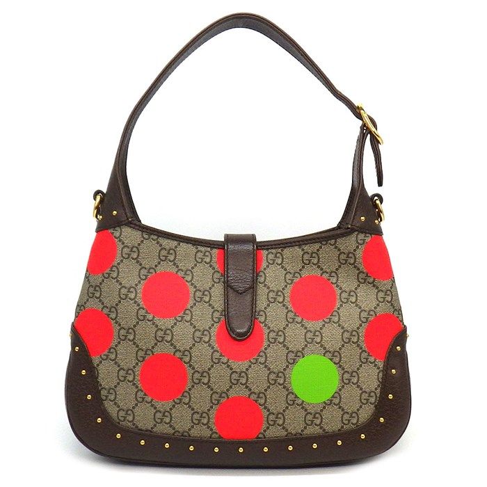 GUCCI Jackie 1961 Small Handbag - Beige & Brown GG Supreme Canvas