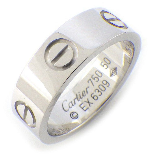 Cartier Love Ring Classic Model MM in K18 White Gold - Size 10