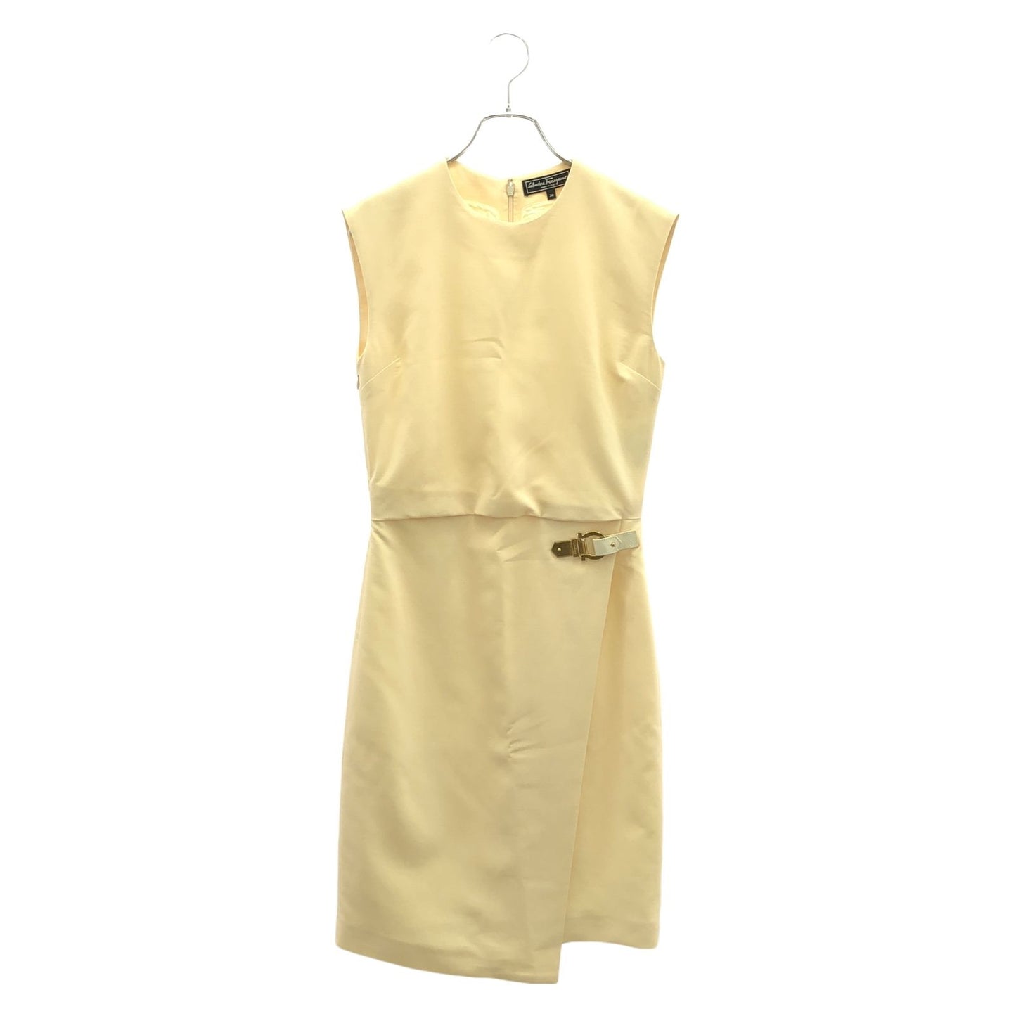 Salvatore Ferragamo Beige Wool Dress - Timeless Elegance
