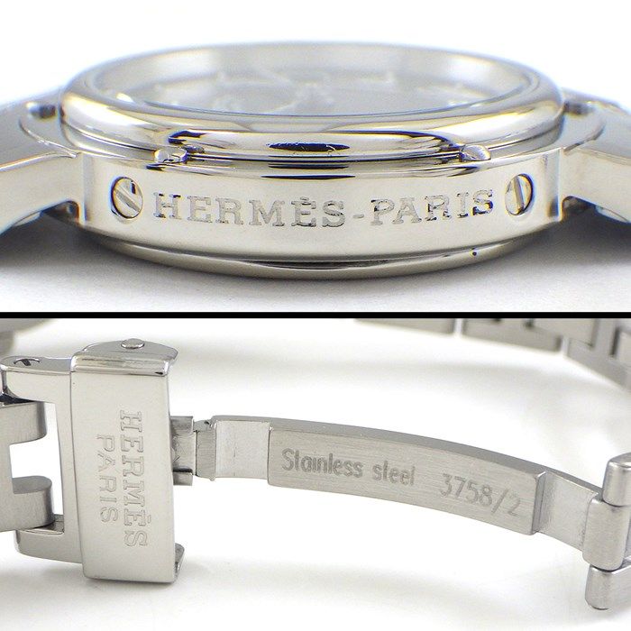 HERMES Clipper CL4.210 Date Quartz Watch - Sunray Gray Dial