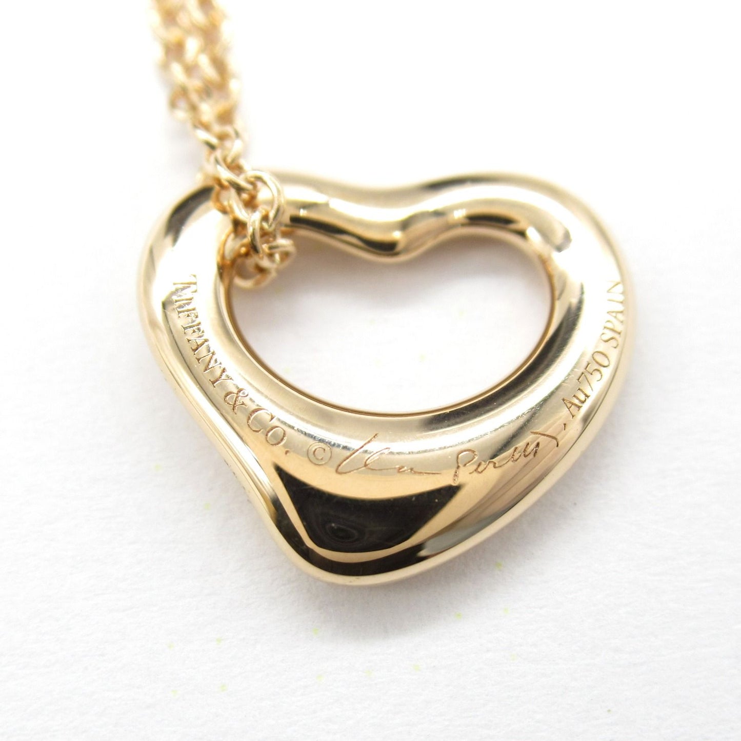 TIFFANY & CO Open Heart Necklace in K18 Pink Gold - 40.5cm