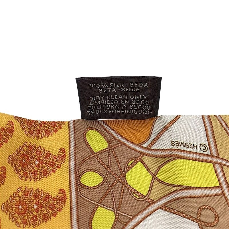 HERMES Twilly Coup de Fouet au Bloc Multicolor Silk Scarf