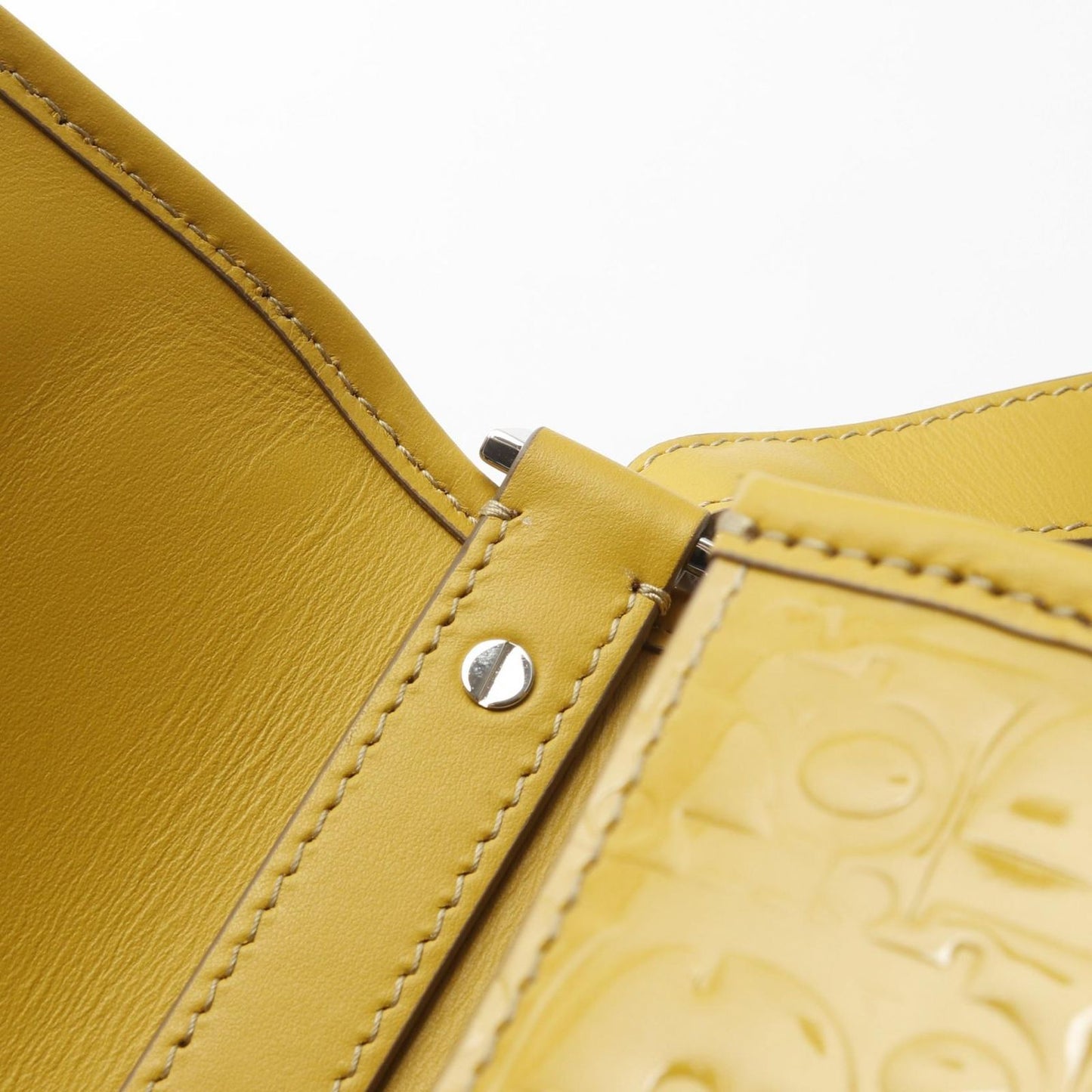 Dior GALLOP Oblique Yellow Patent Leather Shoulder Bag