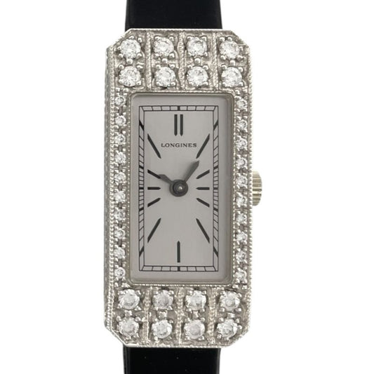 Longines Ladies Watch L2.159.7 - K18WG & Leather Strap