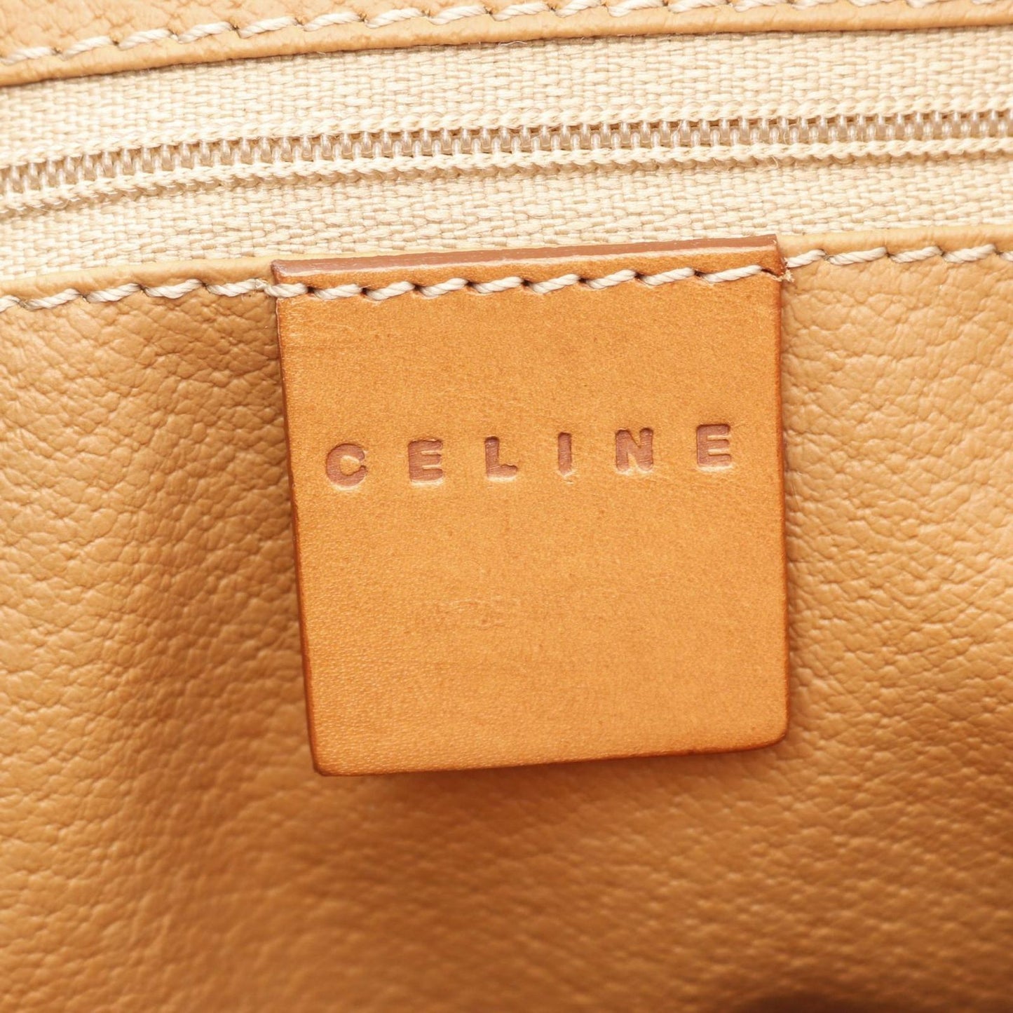 CELINE Macadam Handbag in Dark Brown PVC Coated Canvas