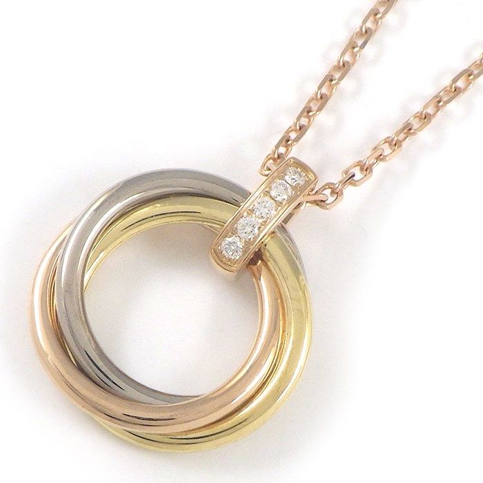 Cartier Trinity Necklace with Diamonds in Three Colors