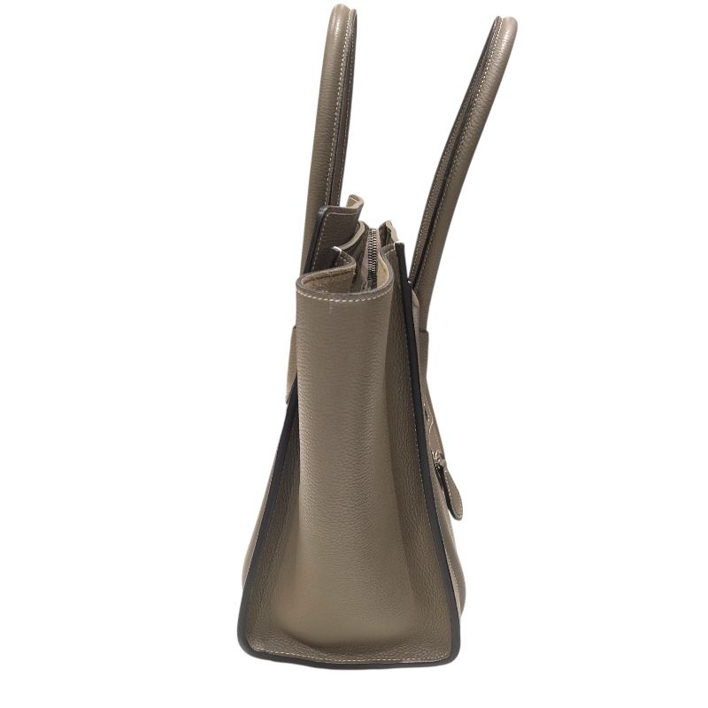 CELINE Luggage Micro Shopper Handbag in Grey with Silver Hardware