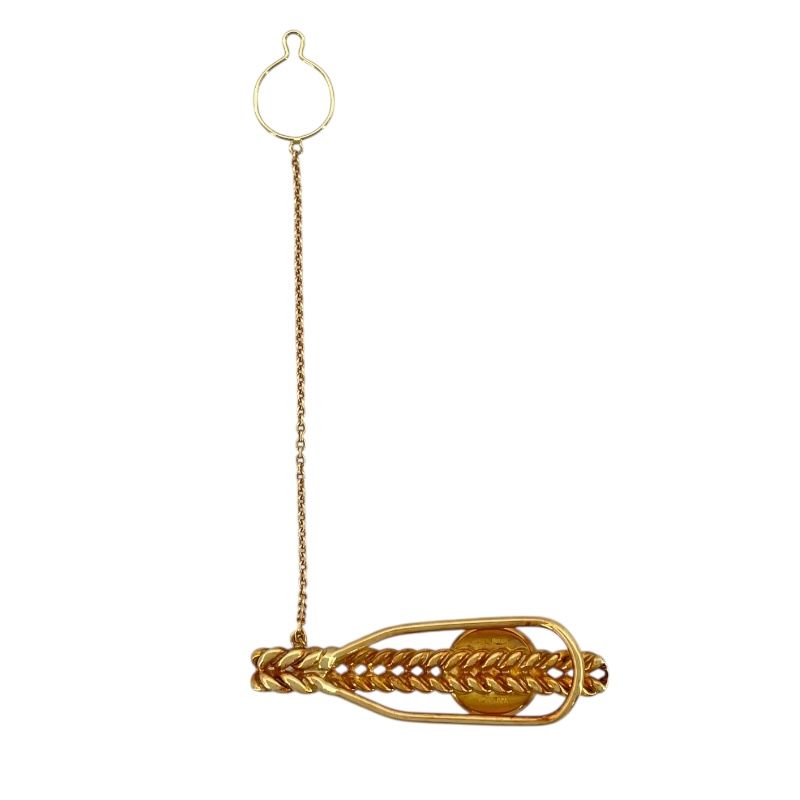 WALTHAM 750YG Gold Tie Pin with Diamond - A Timeless Luxury Accessory