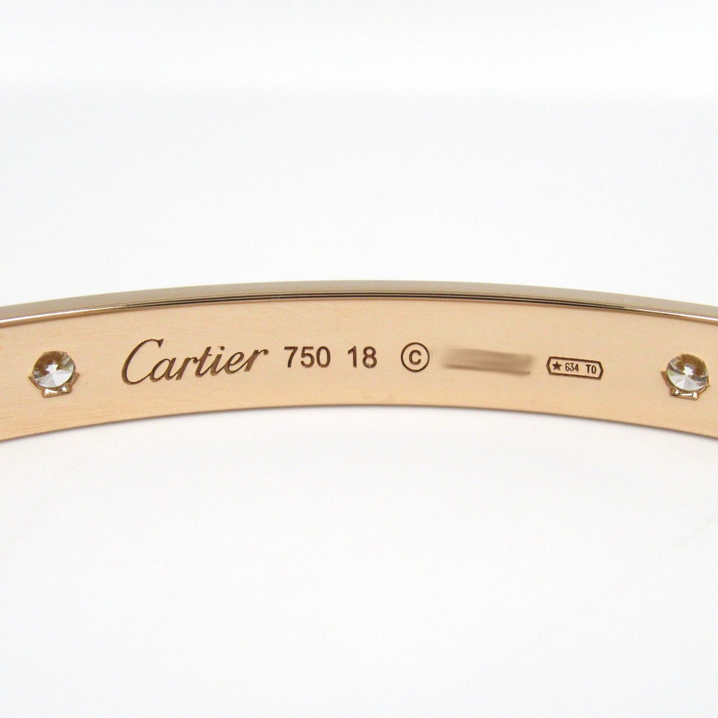 Cartier Love Bracelet 4PD in 18K Pink Gold with Diamonds