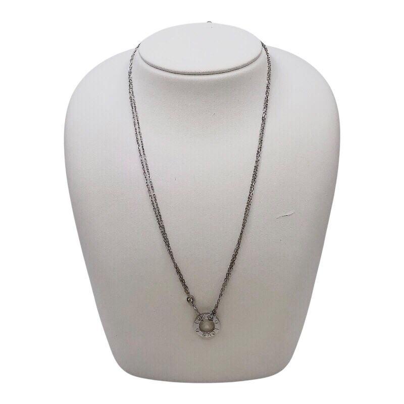Cartier Love Circle Necklace with 2 Diamonds in 750WG
