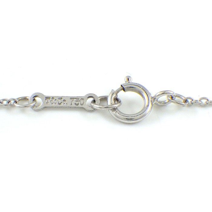 Tiffany & Co. Heart Necklace with 1 Point Diamond in K18 White Gold