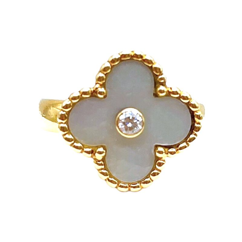 Van Cleef & Arpels Vintage Alhambra Ring in K18 Gold & MOP