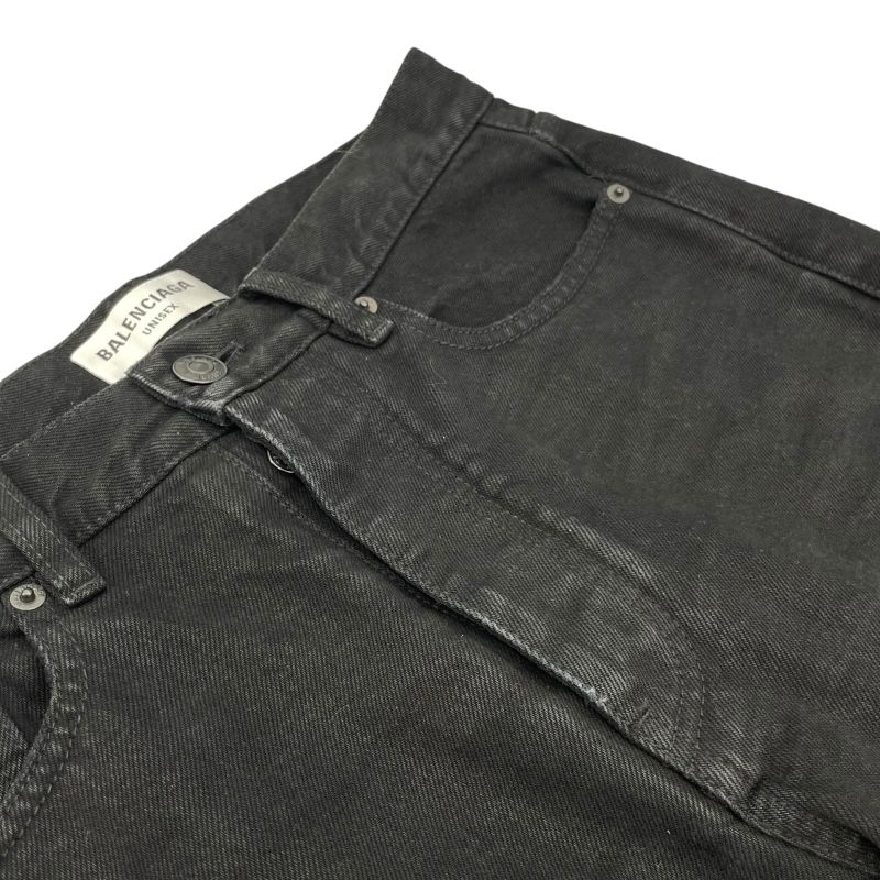 Balenciaga Black Denim Pants - Unisex, Timeless Elegance